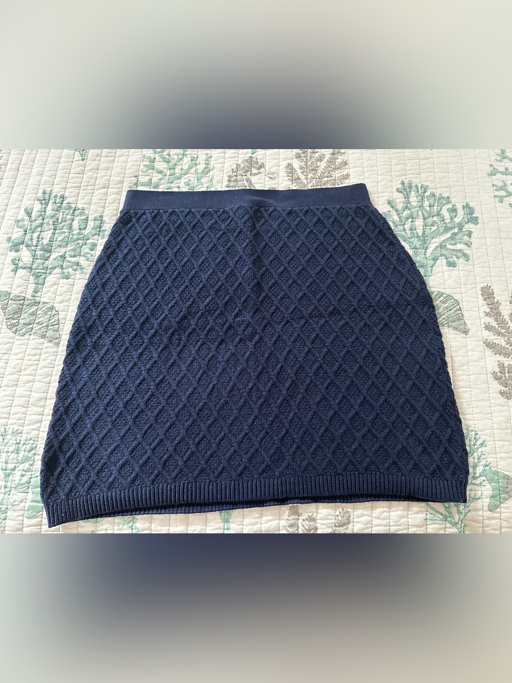 Lilly Pulitzer Navy Cable Knit Skirt - Picture 2 of 5